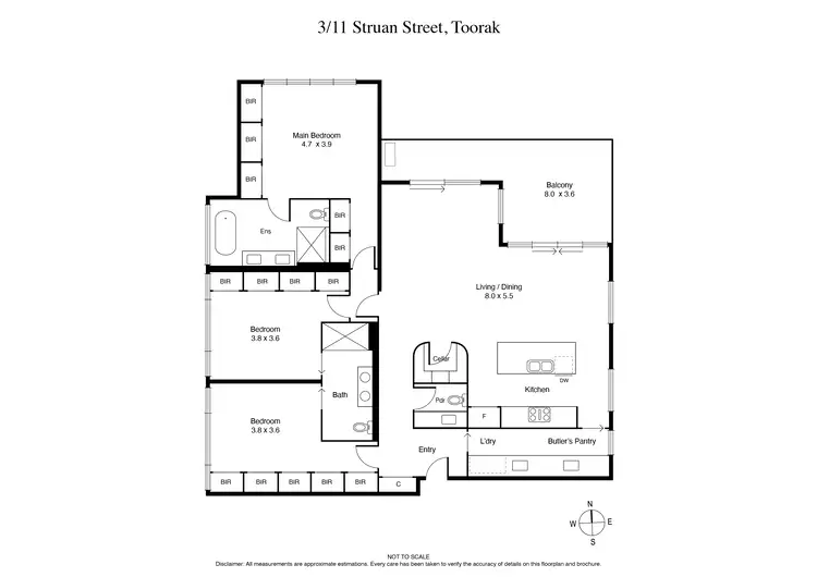 Floorplan of Homely apartment listing, 3/11 Struan Street, Toorak VIC 3142