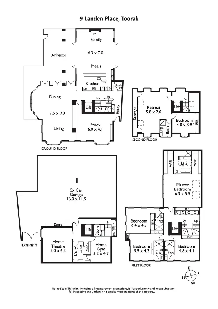 Floorplan of Homely house listing, 9 Landen Place, Toorak VIC 3142