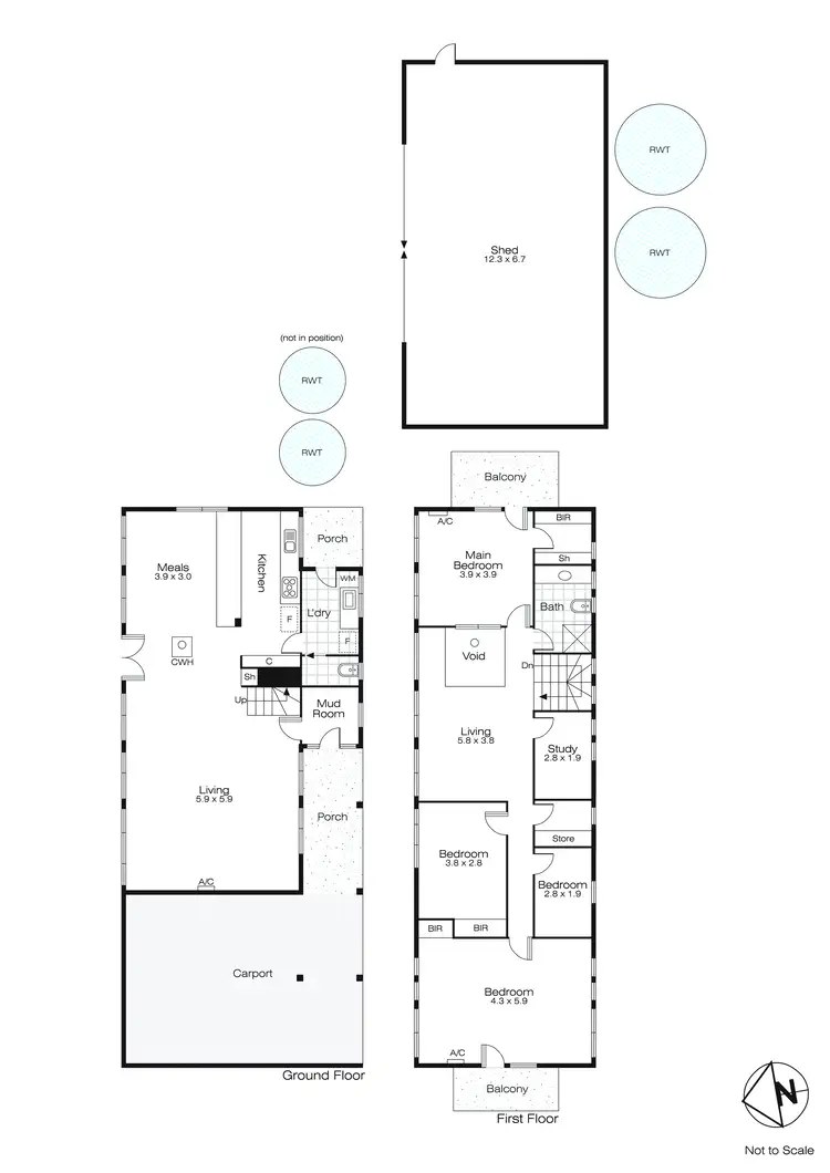 Floorplan of Homely house listing, 153 Station Lane, Carngham VIC 3351