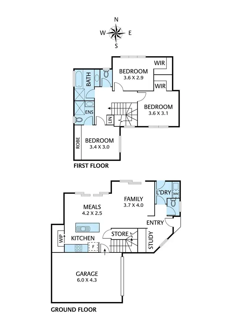 Floorplan of Homely townhouse listing, 4/92 Power Street, St Albans VIC 3021