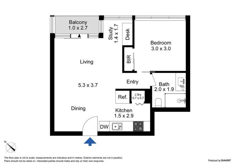 Floorplan of Homely apartment listing, 2506/60 Kavanagh Street, Southbank VIC 3006