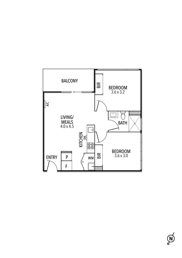 Floorplan of Homely apartment listing, 513/288 Albert Street, Brunswick VIC 3056