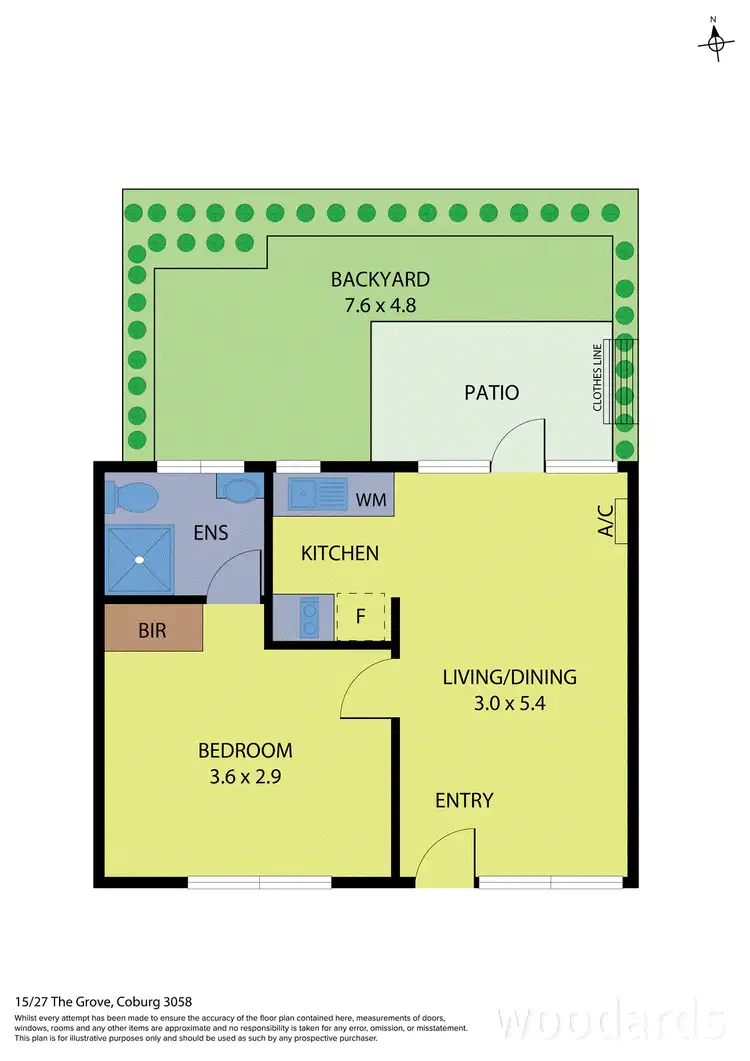 Floorplan of Homely unit listing, 15/27 The Grove, Coburg VIC 3058