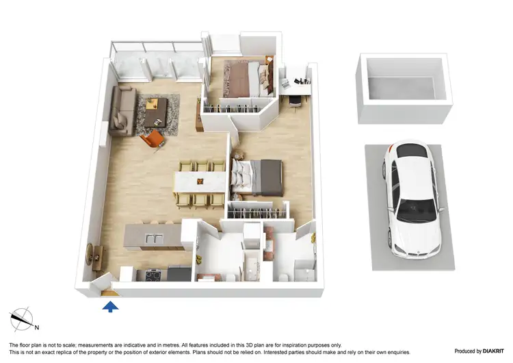 Floorplan of Homely apartment listing, 1200/58 Jeffcott Street, West Melbourne VIC 3003