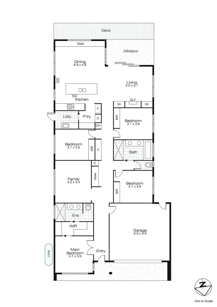 Floorplan of Homely house listing, 36 Aquiver Terrace, Miners Rest VIC 3352