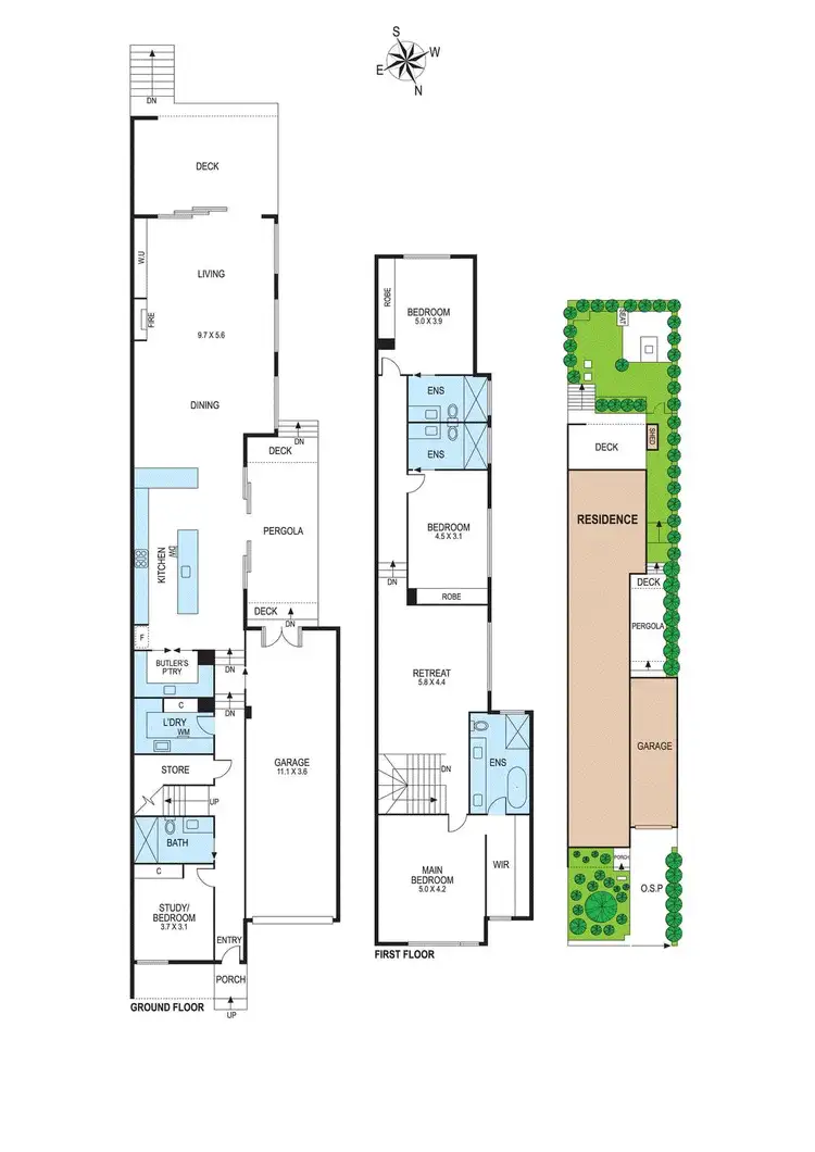 Floorplan of Homely townhouse listing, 40 Hopkins Street, Mckinnon VIC 3204