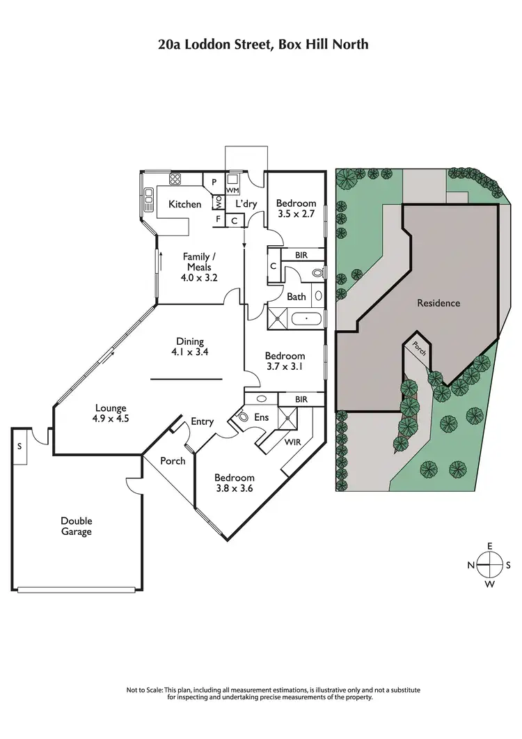 Floorplan of Homely villa listing, 20A Loddon Street, Box Hill North VIC 3129