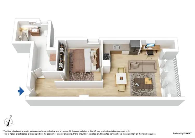 Floorplan of Homely apartment listing, 710/11-17 Cohen Place, Melbourne VIC 3000
