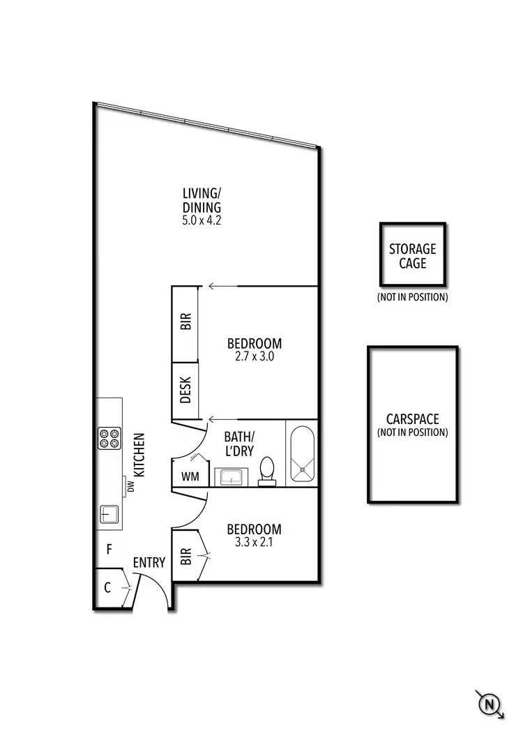 Floorplan of Homely apartment listing, 1719/18 Mt Alexander Road, Travancore VIC 3032