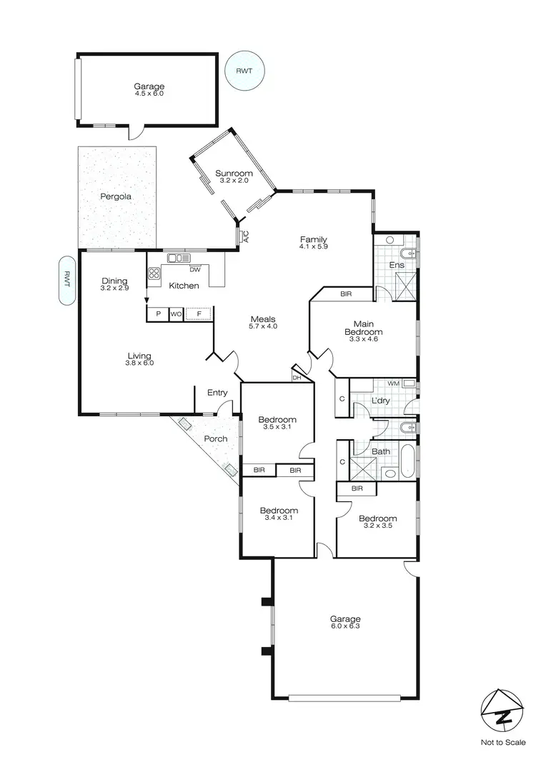 Floorplan of Homely house listing, 1 Bourbon Street, Delacombe VIC 3356