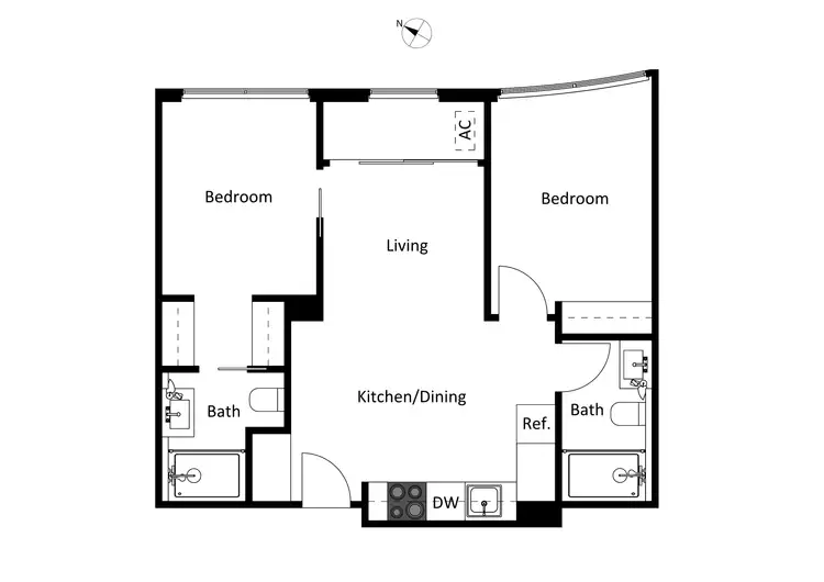 Floorplan of Homely apartment listing, 710/105 Batman Street, West Melbourne VIC 3003