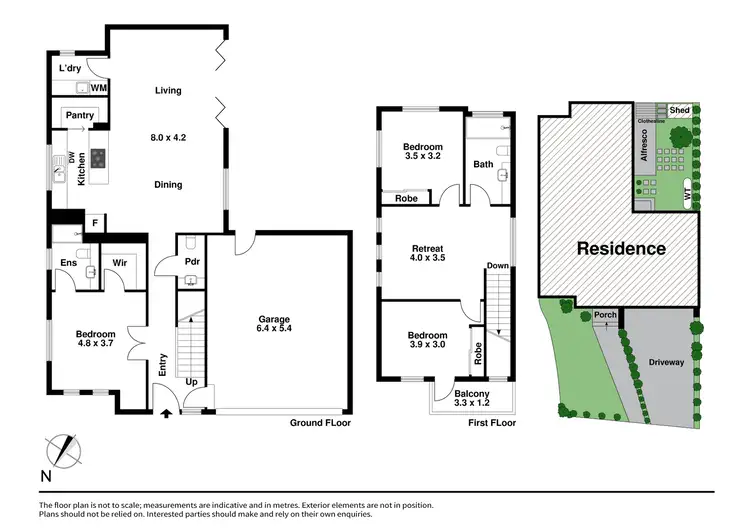 Floorplan of Homely townhouse listing, 1/18 Lesley Street, Camberwell VIC 3124