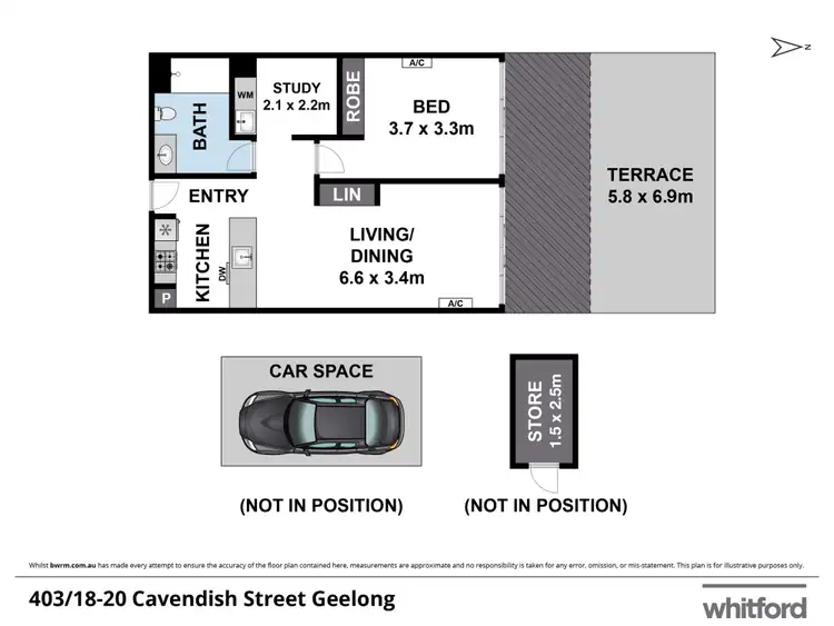 Floorplan of Homely apartment listing, 403/18-20 Cavendish Street, Geelong VIC 3220