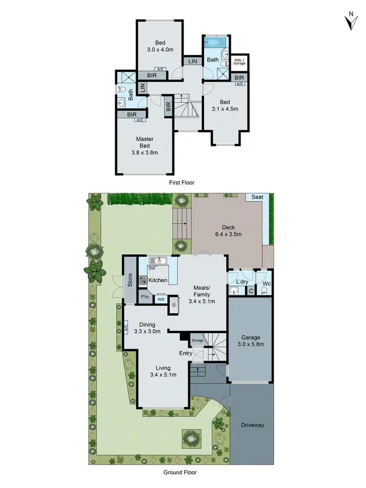 Floorplan of Homely townhouse listing, 46A Gordon Road, Mount Waverley VIC 3149
