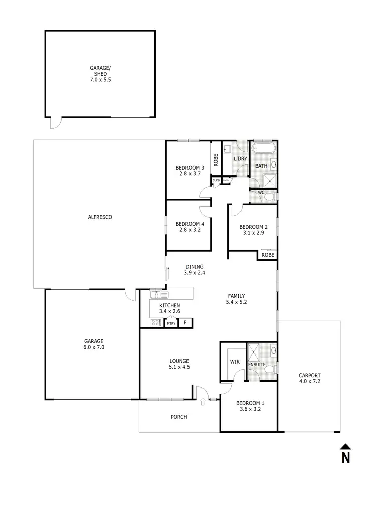 Floorplan of Homely house listing, 46 Franklin Close, Wallan VIC 3756