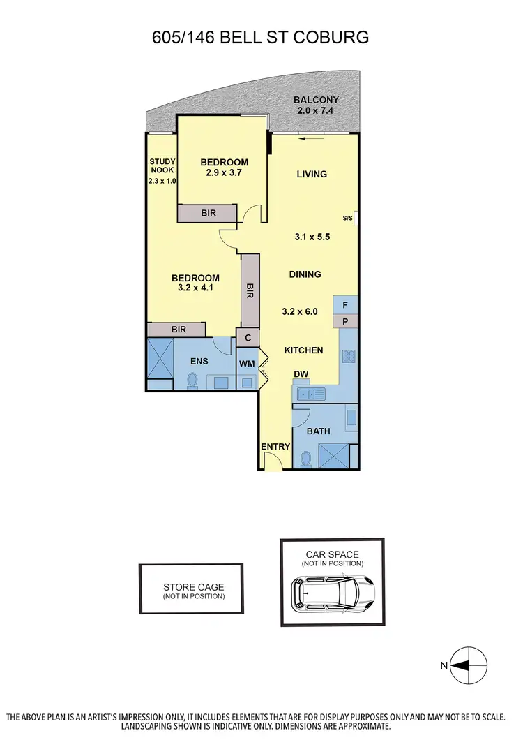 Floorplan of Homely apartment listing, 605/146 Bell Street, Coburg VIC 3058