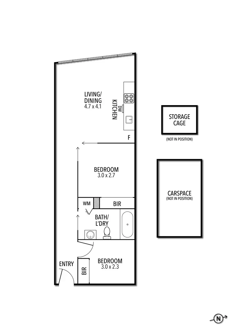 Floorplan of Homely apartment listing, 2117/18 Mt Alexander Road, Travancore VIC 3032