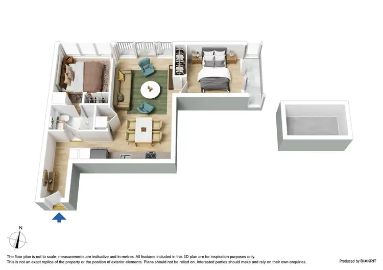Floorplan of Homely apartment listing, 1702/560 Lonsdale Street, Melbourne VIC 3000
