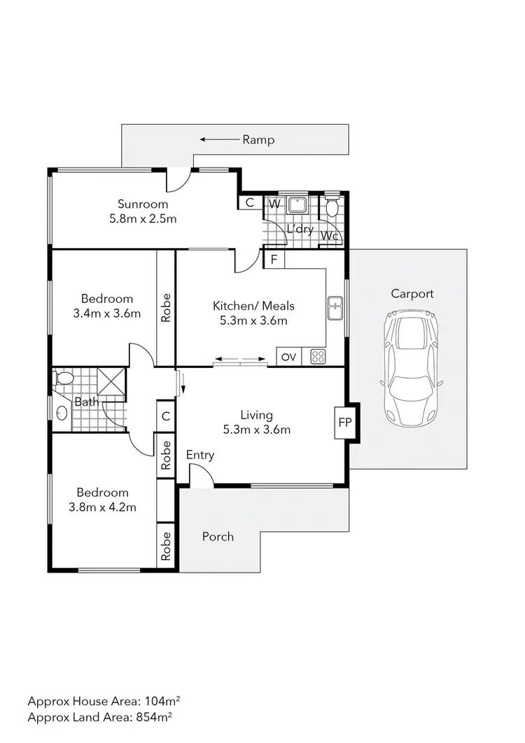 Floorplan of Homely house listing, 19 Fisher Street, Wendouree VIC 3355