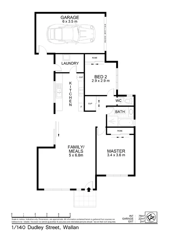 Floorplan of Homely unit listing, 1/140 Dudley Street, Wallan VIC 3756