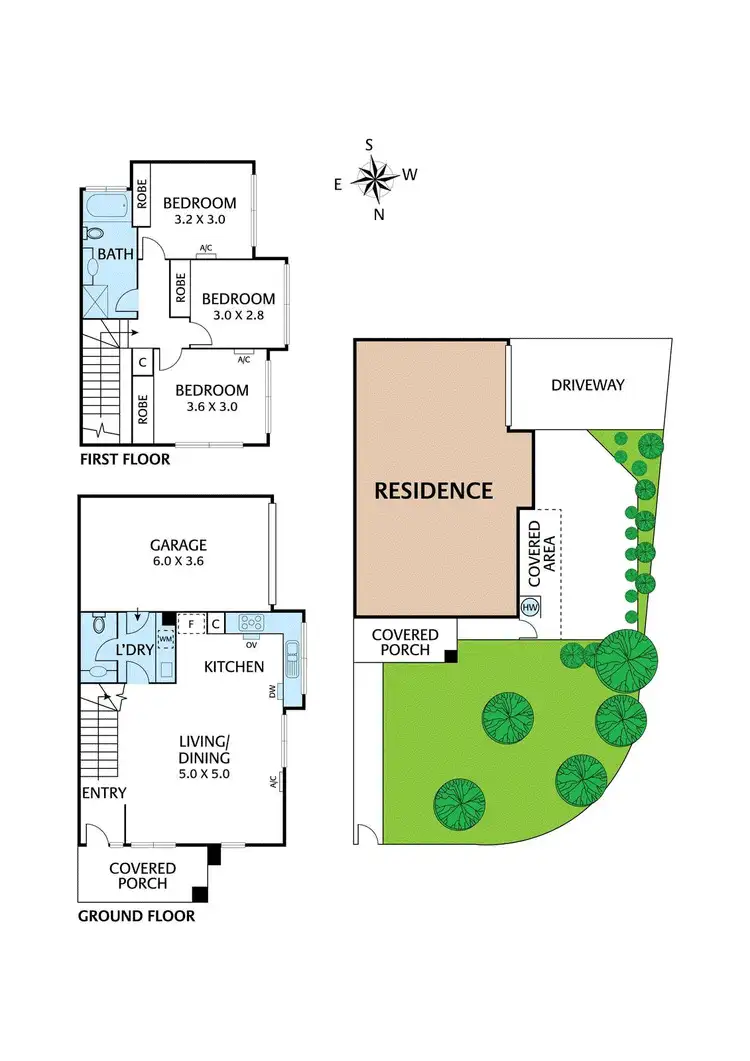 Floorplan of Homely townhouse listing, 79A Hawker Street, Ivanhoe VIC 3079