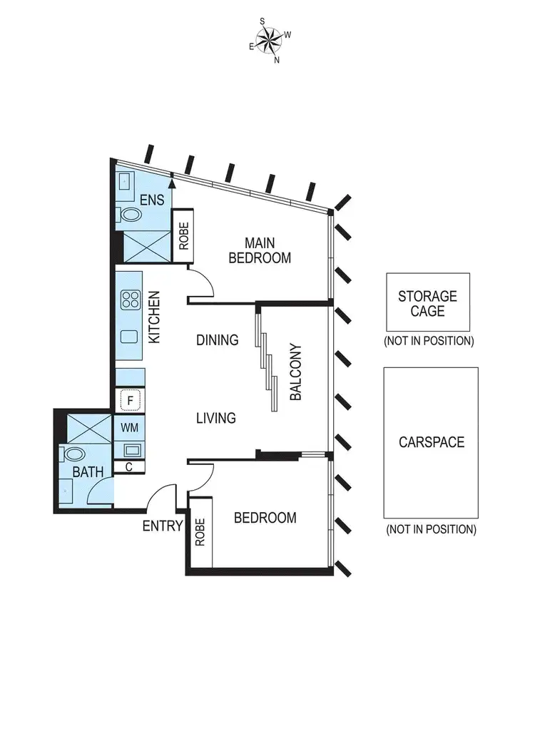Floorplan of Homely apartment listing, 206/276 Neerim Road, Carnegie VIC 3163