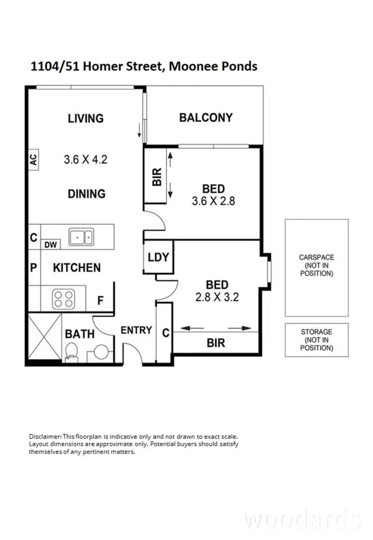 Floorplan of Homely apartment listing, 1104/51 Homer Street, Moonee Ponds VIC 3039