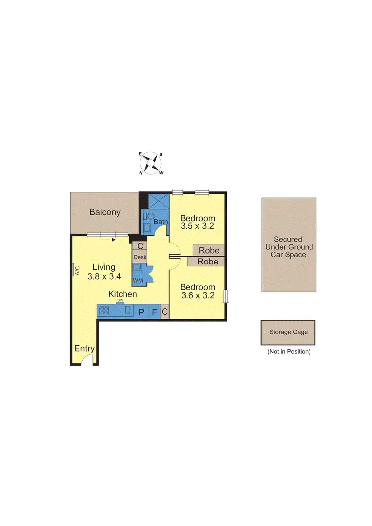 Floorplan of Homely apartment listing, 108/2 Tweed Street, Hawthorn VIC 3122