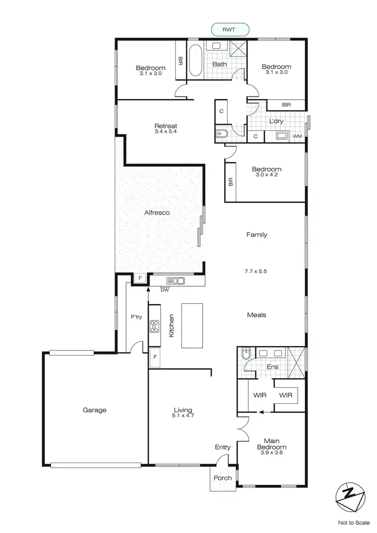 Floorplan of Homely house listing, 61 Shortridge Drive, Lucas VIC 3350