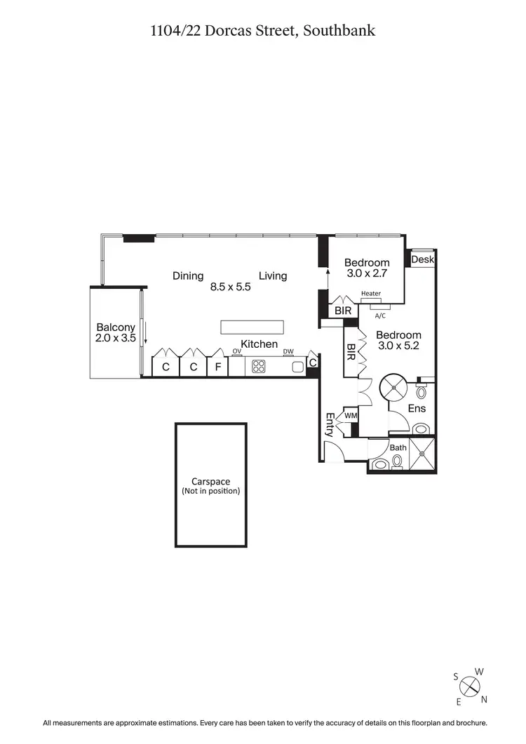 Floorplan of Homely apartment listing, 1104/22 Dorcas Street, Southbank VIC 3006