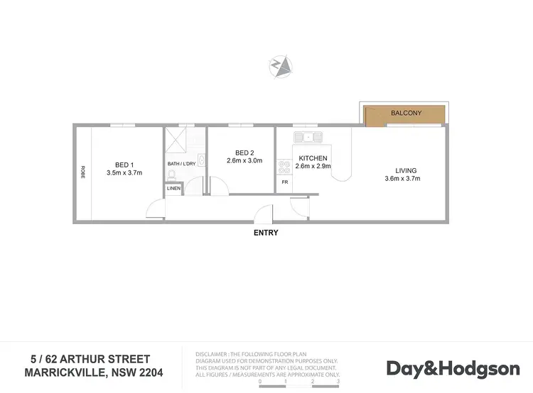 Floorplan of Homely apartment listing, 5/62 Arthur Street, Marrickville NSW 2204