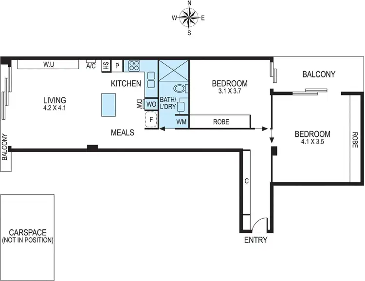 Floorplan of Homely apartment listing, 6/35 Willis Street, Hampton VIC 3188