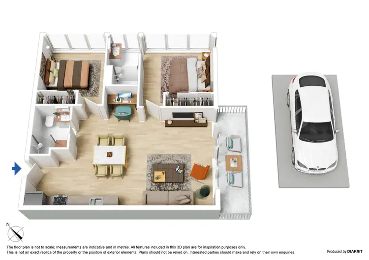 Floorplan of Homely apartment listing, 3204/118 Kavanagh Street, Southbank VIC 3006