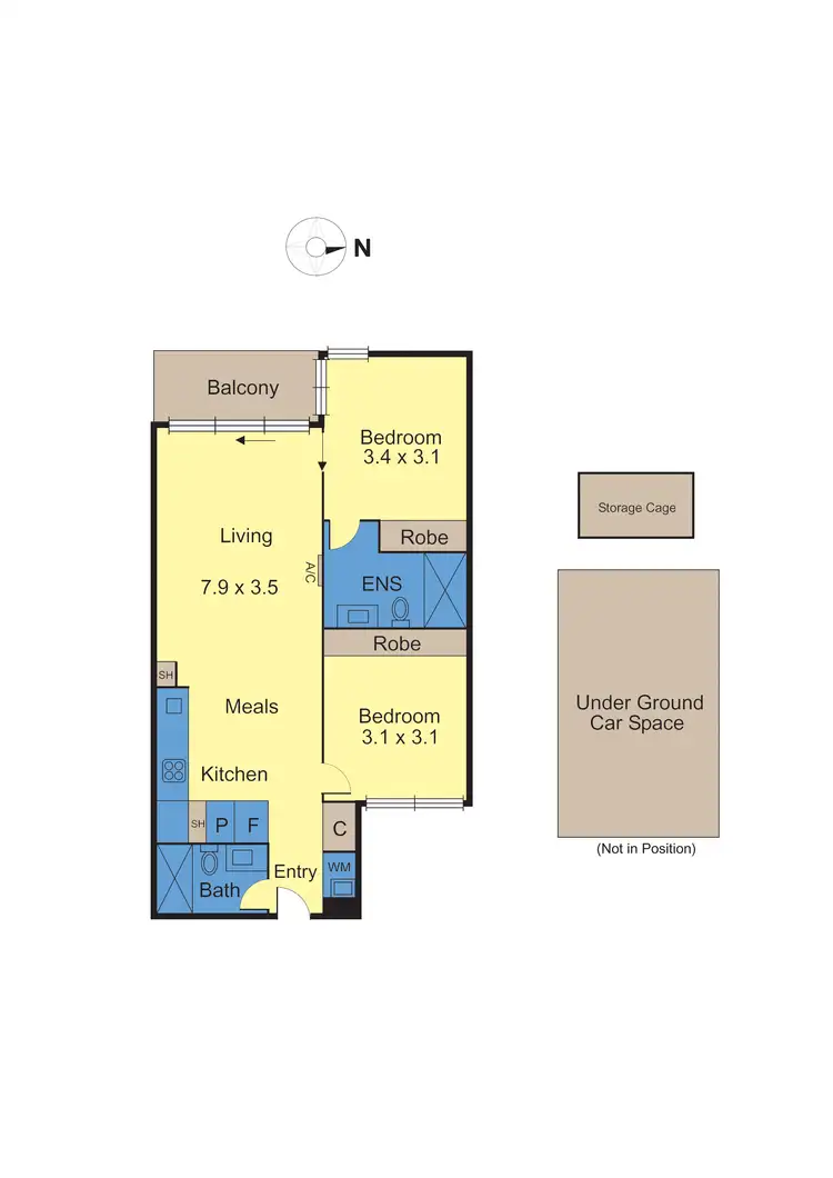 Floorplan of Homely apartment listing, 222/828 Burke Road, Camberwell VIC 3124