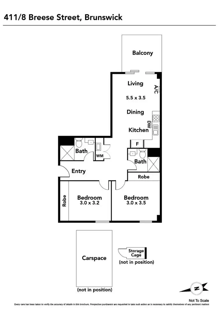 Floorplan of Homely apartment listing, 411/4 Breese Street, Brunswick VIC 3056