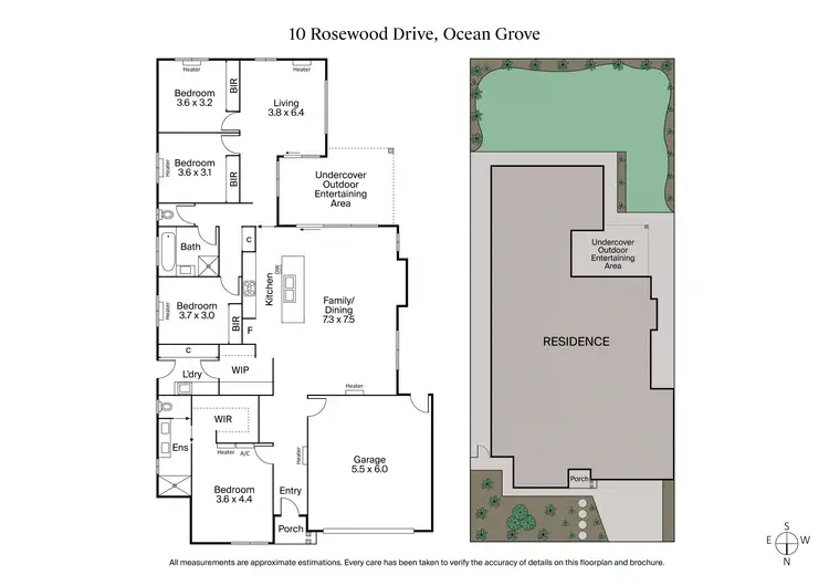Floorplan of Homely house listing, 10 Rosewood Drive, Ocean Grove VIC 3226