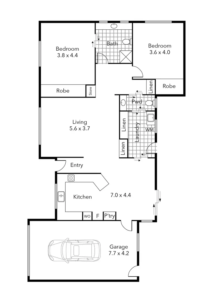 Floorplan of Homely house listing, 4 Mountview Drive, Sebastopol VIC 3356
