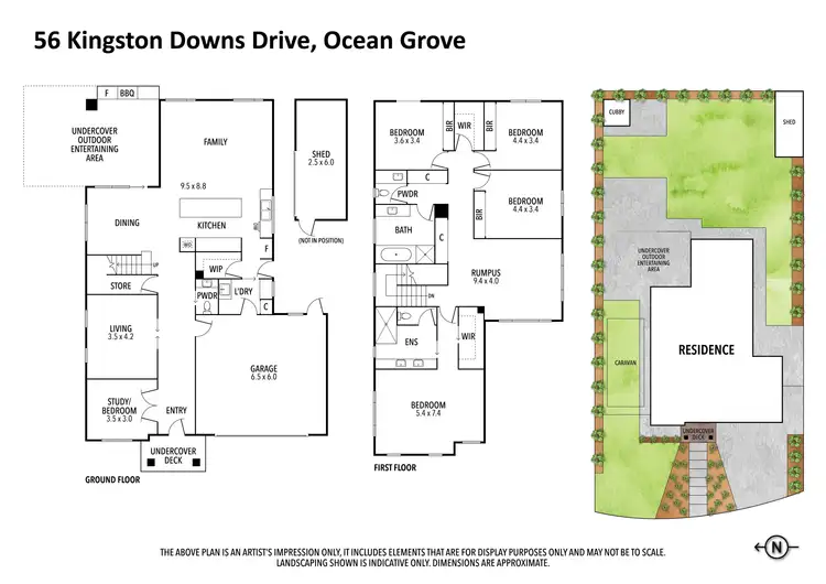 Floorplan of Homely house listing, 56 Kingston Downs Drive, Ocean Grove VIC 3226