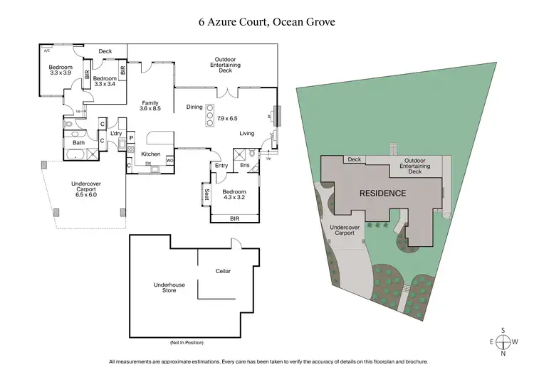 Floorplan of Homely house listing, 6 Azure Court, Ocean Grove VIC 3226