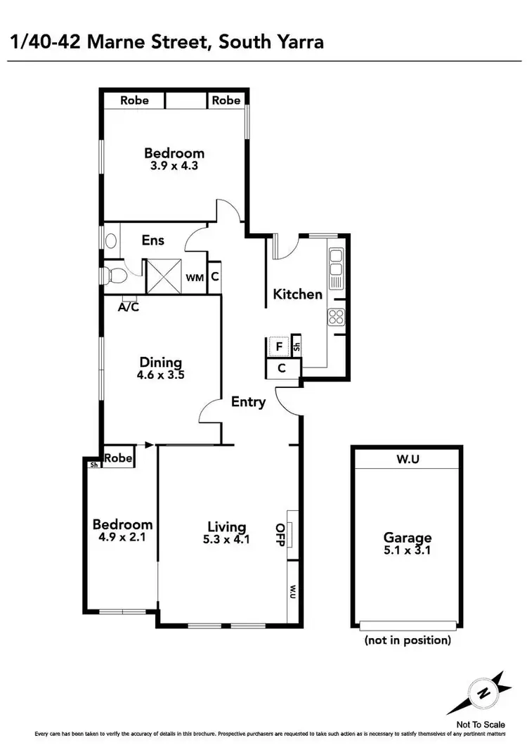 Floorplan of Homely apartment listing, 1/40-42 Marne Street, South Yarra VIC 3141