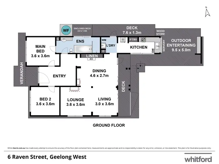 Floorplan of Homely house listing, 6 Raven Street, Geelong West VIC 3218
