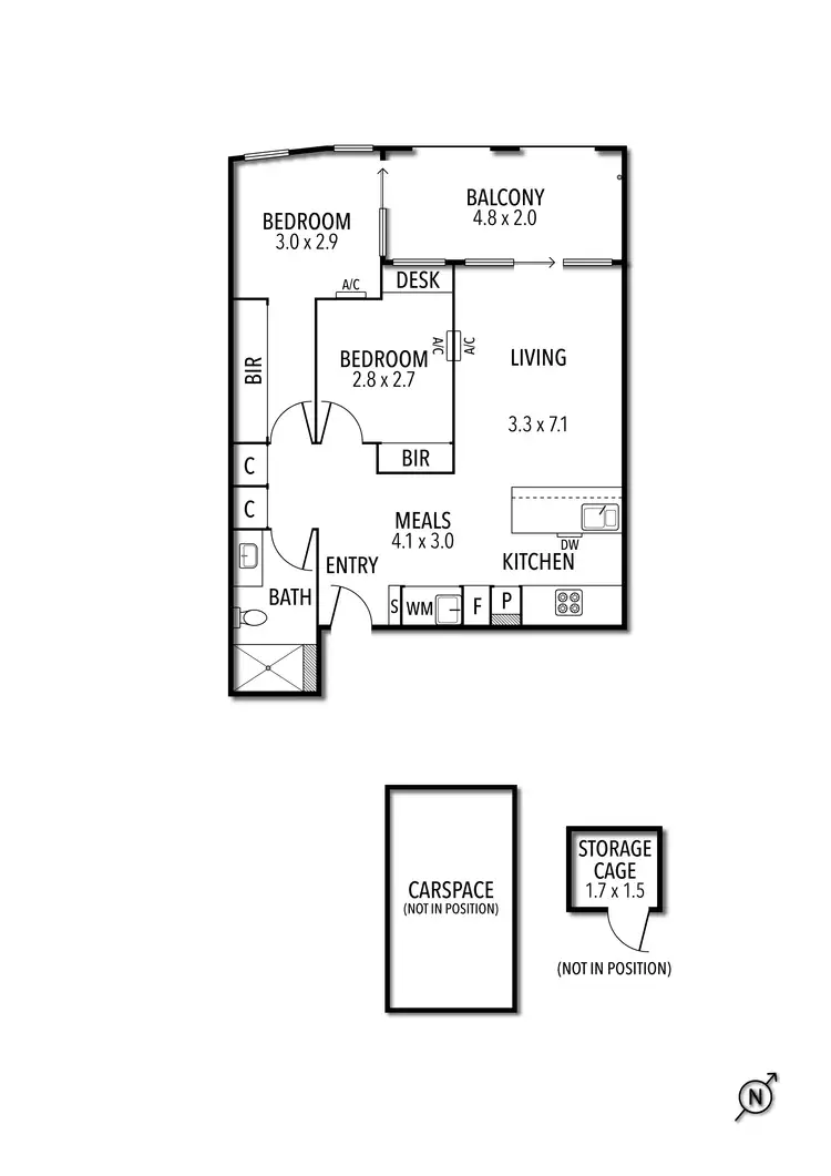 Floorplan of Homely apartment listing, 406/21 Thistlethwaite Street, South Melbourne VIC 3205