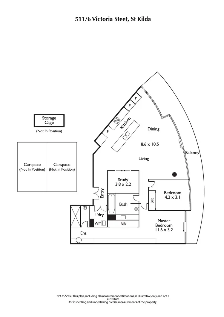 Floorplan of Homely apartment listing, 511/6 Victoria Street, St Kilda VIC 3182