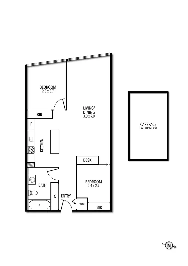Floorplan of Homely apartment listing, 1014/18 Mt Alexander Road, Travancore VIC 3032