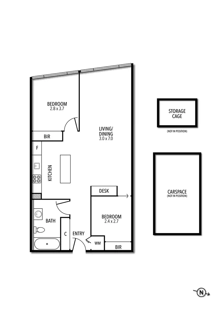 Floorplan of Homely apartment listing, 2014/18 Mt Alexander Road, Travancore VIC 3032