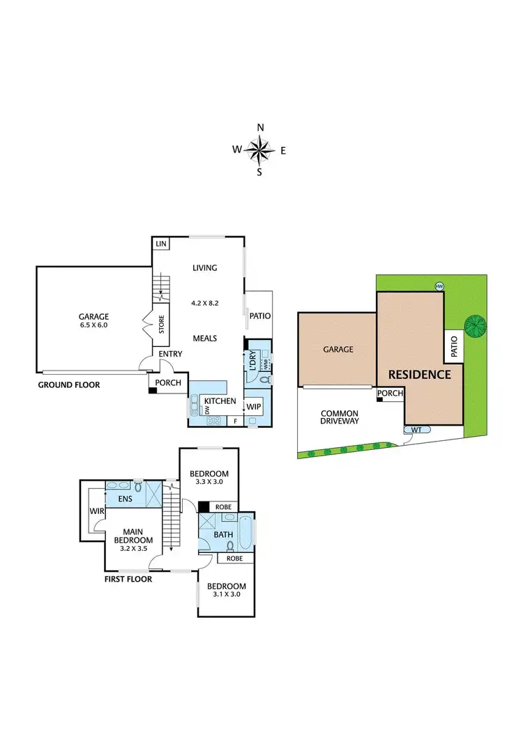 Floorplan of Homely townhouse listing, 2/102 Oriel Road, Bellfield VIC 3081