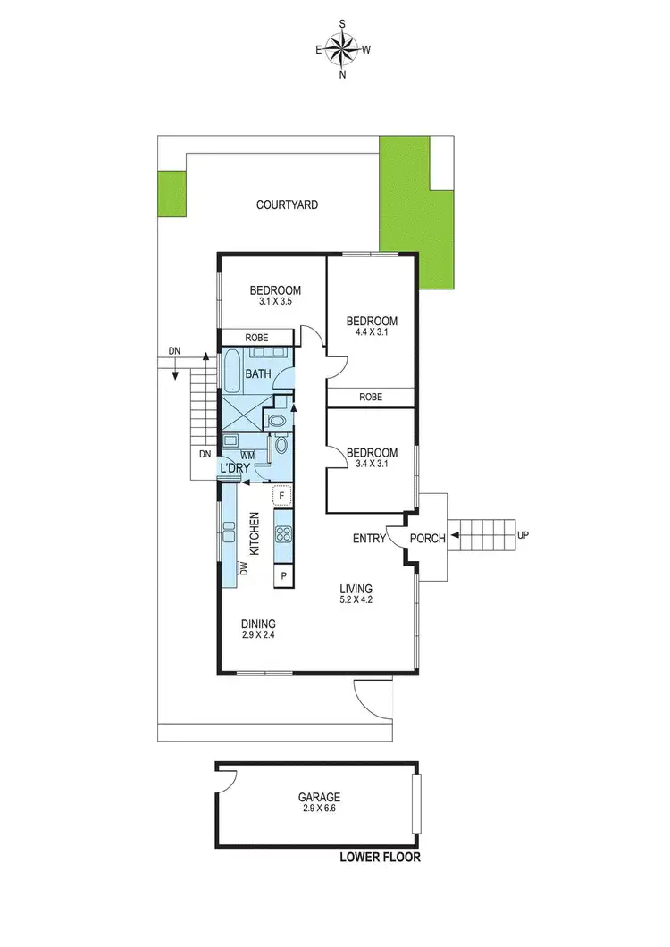 Floorplan of Homely unit listing, 4/88 Roslyn Street, Brighton VIC 3186