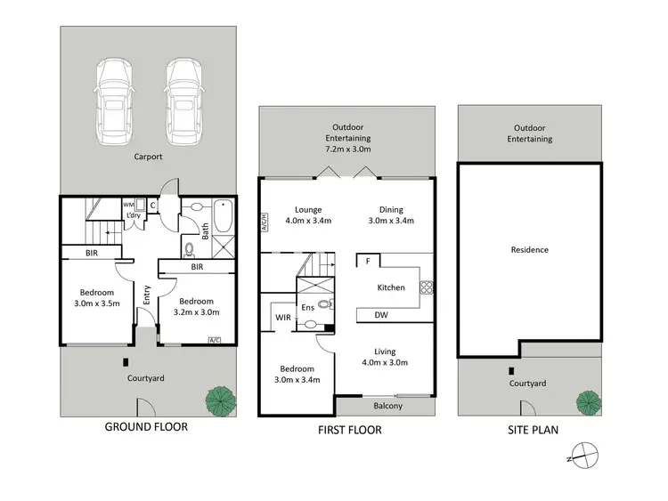 Floorplan of Homely townhouse listing, 2/5 Simpson Street, Point Lonsdale VIC 3225