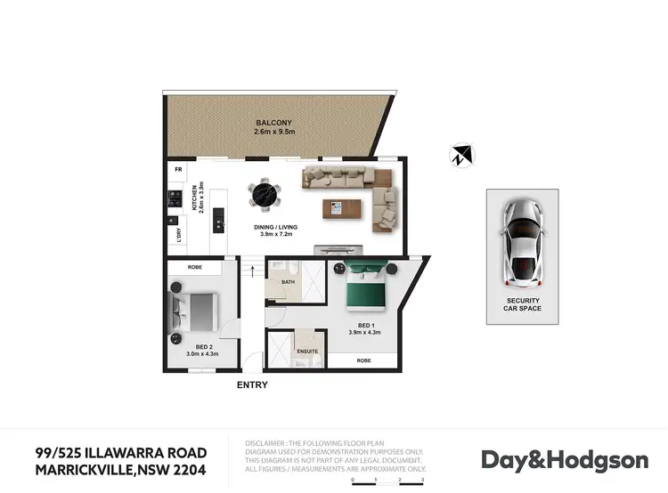 Floorplan of Homely apartment listing, 99/525 Illawarra Road, Marrickville NSW 2204