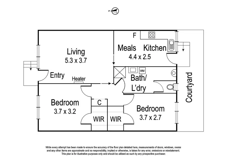 Floorplan of Homely unit listing, 2/14 Athelstane Grove, Ivanhoe VIC 3079